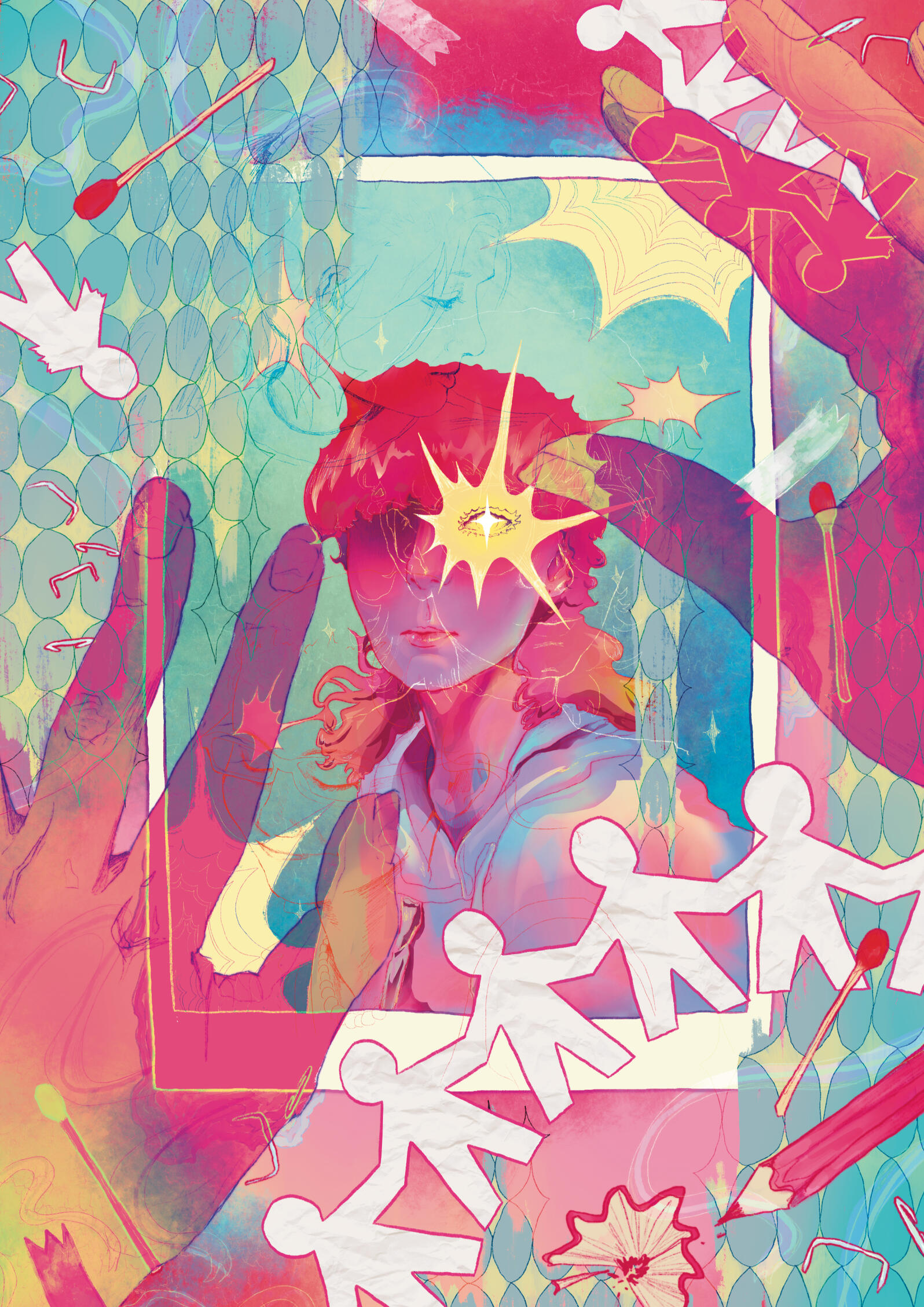 scraps (who are you looking at really?) (2026) | Digital painting - 420 x 594mm